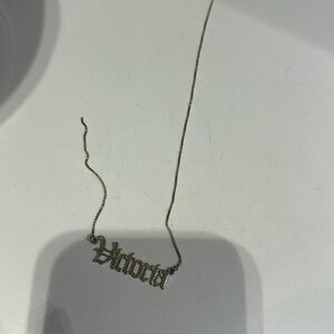 Broken name necklace. Can be repurposed as name charm necklace.